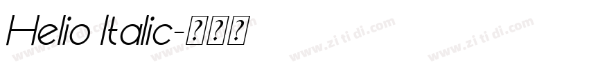 Helio Italic字体转换